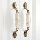 5個入り 取っ手 取手 セラミックキャビネットハンドル キッチン 食器棚 クローゼット 家具 引き出し プル ノブ 装飾 インテリア ネジ付き