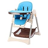 子供用ダイニングチェア 子供のダイニングチェアPP多機能折りたたみダイニングテーブルハイチェア (色 : 青)