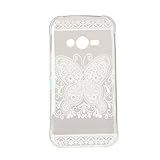 Samsung Galaxy J1 Ace ケース カバー UNEXTATI 高品質 超薄型 高級 TPU 保護カバー 液晶保護 衝撃吸収 全面保護 耐汚れ 柔軟 脱着簡単 落下防止 防塵 耐久 透明