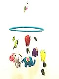 BNB Crafts Felted Wool Stuffed Elephant Hanging Mobile [並行輸入品]