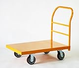 平台車 大型台車 スチール台車 重量台車　耐荷重900kg 業務用 イエロー