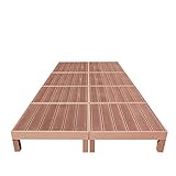 人工木ウッドデッキ 縁台 8点セット 2坪 連結用ネジ付 樹脂 デッキ 縁台【2色選択可】 (ブラウン)