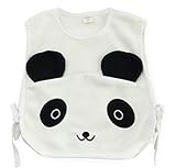 (コ-ランド) Co-land ベビー ポンチョ ベスト アニマル デザイン なりきり 厚手 エプロン 袖なし 動物 柔らかい ビブ 出産祝い ギフト パンダ 70