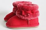 You　Show　ガールズムートンブーツ 滑り止め、防寒、吸湿発熱ムートンブーツRED15cm