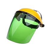 Homyl 溶接安全面シールドヘッド　溶接用保護具　高品質　ポリカーボネート材質　光学的透明性　柔軟性　調節可能　高通気　安全保証　全5色 - 緑
