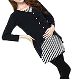 Hedea (ヘデア) マタニティ 授乳口 重ね着 カーディガン (XL, ネイビー)