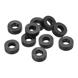 PATIKIL M5 ゴム製平ワッシャー 10個パック 5mm 内径 12mm 外径 4.5mm 厚シーリングスペーサーガスケットリング 蛇口パイプ水ホースファスナーボルト用 黒