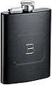 Visol製品Raven Personalizedフラスコwith初期刻印、9オンス、文字B、マットブラック