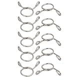 uxcell スプリングホースクランプ エアホースクリップ 304ステンレススチール 15mm内径 10個入り