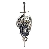 Design Toscano Dragon of Stonebridge Castle Wall Sculpture, Two Tone Stone
