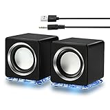 【ARVICKA】 pc スピーカー USBスピーカー 4w USB電源/ステレオミニプラグ音...