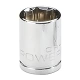 Powerbuilt 648289 1/4 Dr. 6 Pt. Metric Standard Socket, 12mm by Powerbuilt
