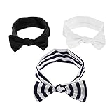 Domybest ベビーヘアバンド 子供 赤ちゃん ヘアアクセサリ 髪飾り 可愛い ストライプ 蝶結び 洗顔 伸縮性 綺麗 姫様 写真道具 お宮参り 百日記念 誕生日 パーティー 出産祝い 旅行 3点