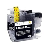 【稲妻トナー】LC411BK インク ブラック 1本 互換 LC411 インクカートリッジ LC411-4PK 4色セット【純正品併用/大容量タイプ/残量表示/個包装】対応機種: DCP-J928N-W/B J528N J915N J926N-W/B J1800N J526N MFC-J905N J939DN/DWN J739DN/DWN J904Nインク