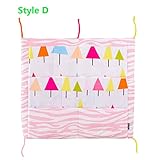 BSTcentelha多層ポーチ収納袋オーガナイザー幼児用ベッドおむつ吊り袋収納バッグ (Style D)