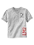 BabyGAP　ストライプヘンリーTシャツ　Striped henley T【lt heather gray】 110cm