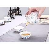 ティーポット 携帯式 軽量 通勤 旅行 茶こし ティーカップ 陶器ティーセット 急須 茶器セット 収納バッグ付き（クリスマス ギフト