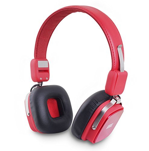 価格比較 August Ep634 Bluetooth ワイヤレス ヘッドフォン ブルートゥースヘッドフォン Bluetooth イヤホン 高音質ハンズフリー通話 ワイヤレスで音楽を楽しめます 有線機能搭載 赤 ヘッドフォン イヤフォン 家電専科