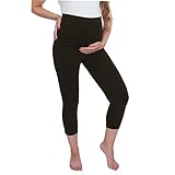 マタニティヨガカプリパンツレギンス – Fold Overウエストバンド US サイズ: S カラー: ブラック