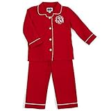 Mud Pieユニセックスベビーレッドツーピースフランネルパジャマレッドwithホワイト配管トリム US サイズ: S カラー: レッド