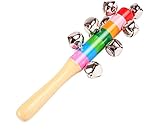 Outflower ハンドベル おもちゃ 木製ハンドベル 木製鈴 赤ちゃん 知育玩具 幼児教育 聴覚に刺激 子供 幼稚園 小学生 早期開発 誕生日プレゼント 知恵おもちゃ 音楽認知 人気 幼児楽器