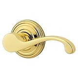 Kwikset 788CHL-RH Signature Series Commonwealth Right Hand Single Dummy Door Lever, Polished Brass [