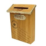 ナチュラルウッドクラフト　アンティーク調 郵便ポスト スリムタイプ