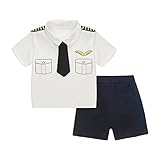 PANCY 子供服 春夏 半袖 Ｔシャツ 短パン 上下セット 男の子 女の子 かっこいい 制服風 白 黒(90cm)