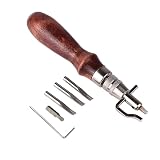 PPIOOY クラフト社 革工具 ステッチンググルーバー diy レザークラフト 工具 セット レザークラフト ボタン 付き クラフト 道具 と ボタン キット
