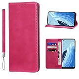 OPPO Reno9 A ケース 手帳型 Oppo Reno7 A ケース OPG04 ケース A201OP ケース 高質PUレザー A301OP ケース OPPO Reno 7A カバー 耐衝撃 オッポ Reno 7A 手帳 ケース 内蔵マグネット開閉式 ベルトなし スマホケース おしゃれ カードポケット スタンド機能 便利 スプラット同梱 携帯ケース(ローズレッド)