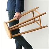 ナチュラルウッドのハイスツール　オーク [map4646]