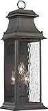 Elk Lighting 47051/3 Forged Provincial Collection 3 Light Outdoor Sconce, Charcoal [並行輸入品]