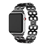 inverlee新しいステンレススチールwith Double Row of穴ストラップ手首バンド交換用for Apple Watchシリーズ3 38 / 42 mm 42mm