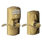 Schlage fe595-cam-609-accキーパッドエントリフレックスロックCamelotアクセントレバー609