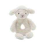 Jellycat Bashful PlushリングRattles ホワイト LAM4GR