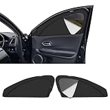 新型 ヴェゼル RU系 専用 サンシェード マグネット式 サイド用 車種専用 2in1一体式 カーシェード VEZEL RU1 RU2 RU3 RU4型 メッシュカーテン 換気 断熱 日除け メッシュサンシェード 日焼け防止 UVカット 遮光カーテン 日差し 紫外線カット 虫よけ 通気 運転席 助手席 アクセサリー カスタム パーツ 2枚
