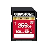 【5年保証】GIGASTONE 256GB SDカード Camera Plus SDXC UHS-I V30 U3 C10 100MB/s メモリーカード 高速 フルHD ビデオ デジタルカメラ ミニケース1個付き