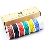20AWG 7 Color set 電線ケーブル 0.5mm²ソリッドワイヤキット 7色セット 5Ⅿ/色 錫メッキ銅 DIY用 柔軟 ワイヤーケーブル