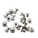 KUKU工房 ネジ式 ギボシ レザークラフト向け 頭径6mm 10個セット (シルバー)