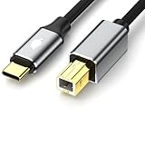 USB2.0 プリント ケーブル USB C to B 変換 ケーブル Type C USB2.0 変換 ケーブル プラグアンドプレイ アルミニウム合金 1.5m 互換プリンター スキャナー ファクシミリ 多機能オールインワン Type Cノートパソコン スマートフォン タブレットなど