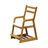 【子供用チェア】LIFE / ライフ 無垢材 アルダー無垢 子供用椅子 キッズ チェア 勉強椅子 学習用 姿勢 (ホワイト（座面PVC）)