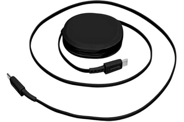 オウルテック 片引き巻取り式 USB Type-C to Cケーブル 90cm PD60W データ通信対応 温度センサー搭載 katamaki 巻き取り Type-Cケーブル iPhone 17 シリーズ / 16 シリーズ /15 シリーズ/スマートフォン/タブレット対応 ブラック OEC-CBKRPCC90-BK