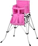 不二貿易 折りたたみ ベビーチェアー ピンク アルミ製 50020