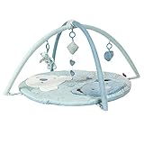 ベビージム　プレイジム　プレイマット　マット　アクティビティ　ジム　新生児から対象　０月から対象　赤ちゃんのおもちゃ　おねんね　はらばい　指遊び　プレゼント　出産祝い　ベルベット　ビーロド (ブルー)