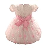 Tortor 1bacha(JP) キッズドレス　女児　ベビー　チュールスカート　新生児　女の子 0-2歳　プリンセス　赤ちゃん　フォーマルワンピース 可愛い　袖なし 結婚式　ピンク　リボン　出産祝い