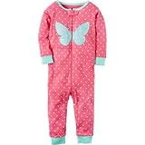 Carter's(カーターズ) 1ピースサンフィットフットレスコットンパジャマ ピンク ロンパース長袖 12ヶ月【並行輸入】