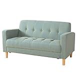 デニム生地仕様 2人掛けソファ デニムソファ 2Pソファ PITTO 2WAY (ユーズドブルー)