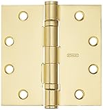 Stanley Nationalハードウェアrpfbb179 4 – 1 / 2 " x 4 – 1 / 2 "標準重量、ボール・ベアリングヒンジin Bright真鍮