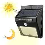 A-SZCXTOP　ソーラーライト　壁掛けライト 　LEDセンサーライト　太陽発電　人感センサー搭載 省エネ　ウォールランプ　防雷　濡れ防止　庭、ガーデン、ドライブウェイ、階段、外壁に対応（16 LE