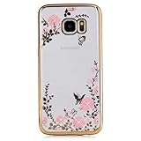 Galaxy S7 Edge ケース UNEXTATI 高品質 TPU カバー 超薄型 メッキ加工 ケース 液晶保護 脱着簡単 透明 耐汚れ 耐衝撃 柔軟 軽量 Samsung Galaxy S7 E